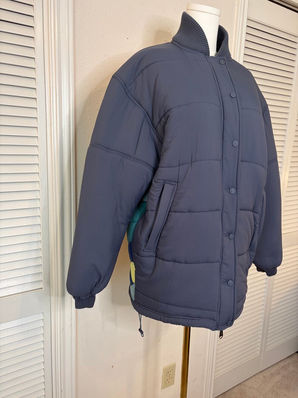 Free People Movement Midnight Oversize Puffer Jacket Sz XS #Quilted #Pillowy